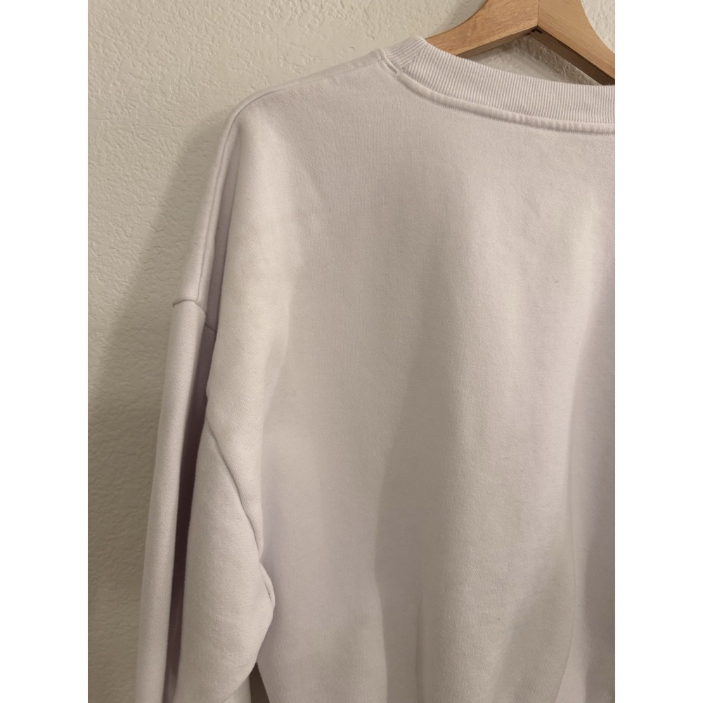 Alo Yoga Cropped Accolade Crewneck Sweatshirt White Size Medium - Picture 9 of 14